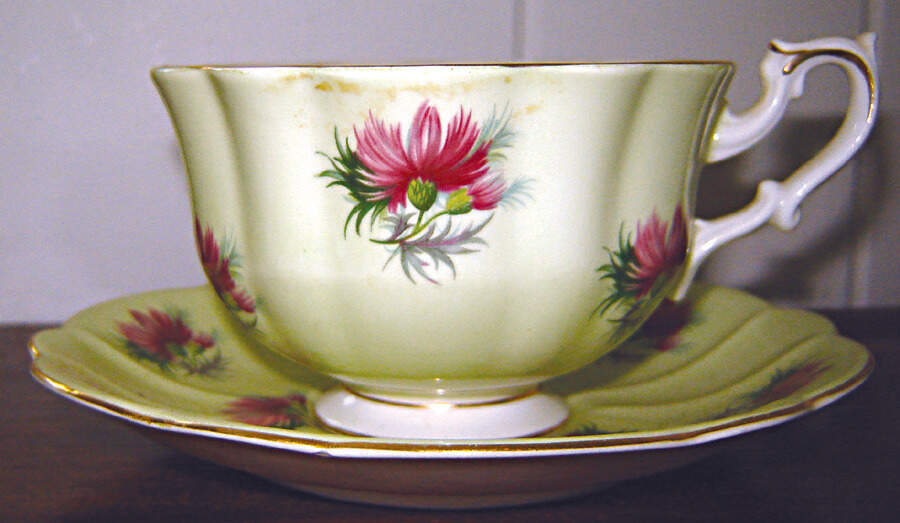 Vanity Fair Series Footed Cup & Saucer Set by Royal Albert-1