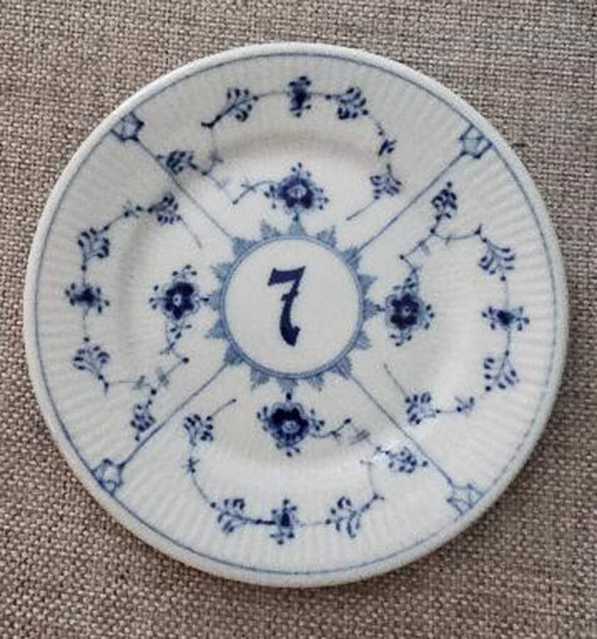 Blue Fluted Plain (Restaurantware) Bread & Butter Plate by Royal Copenhagen-1