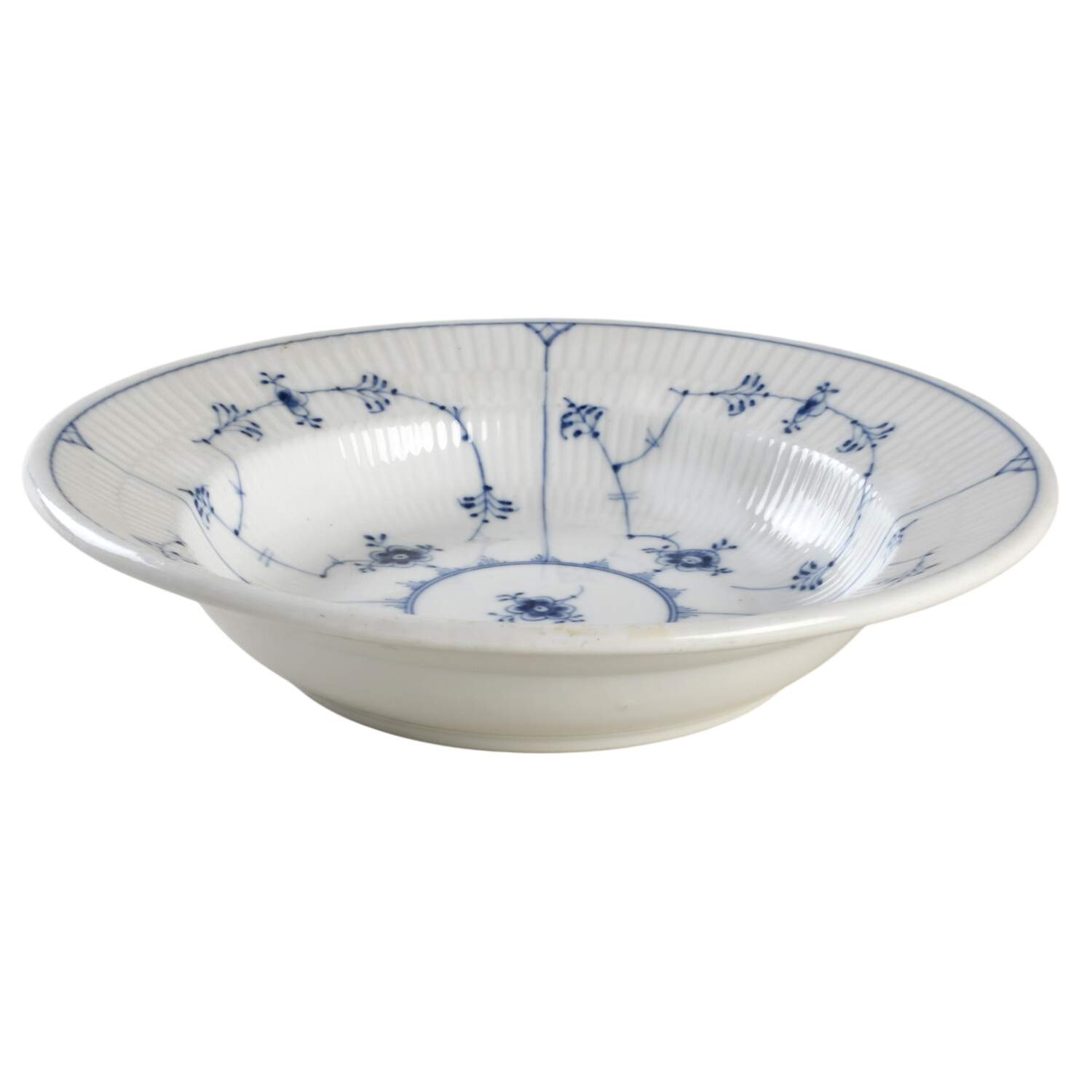 Blue Fluted Plain (Restaurantware) Large Rim Soup Bowl by Royal Copenhagen-1