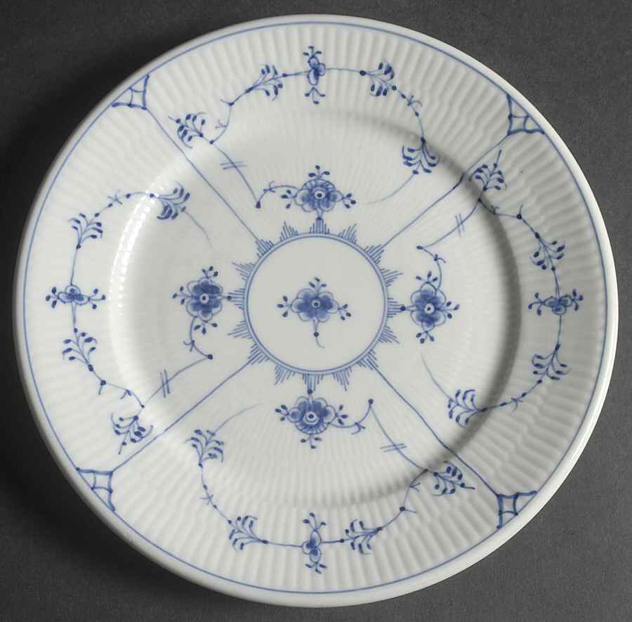 Blue Fluted Plain (Restaurantware) Luncheon Plate by Royal Copenhagen-1