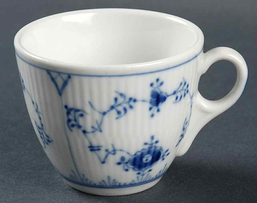 Blue Fluted Plain (Restaurantware) Flat Demitasse Cup by Royal Copenhagen-1