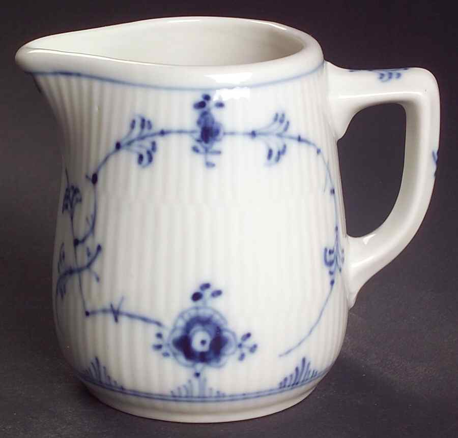 Blue Fluted Plain (Restaurantware) Creamer by Royal Copenhagen-1