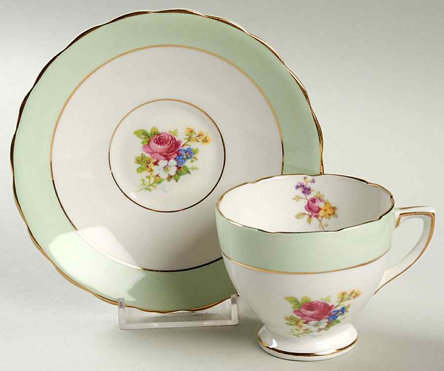 5004 (Scalloped) Footed Demitasse Cup & Saucer Set by Rosina-Queens-1