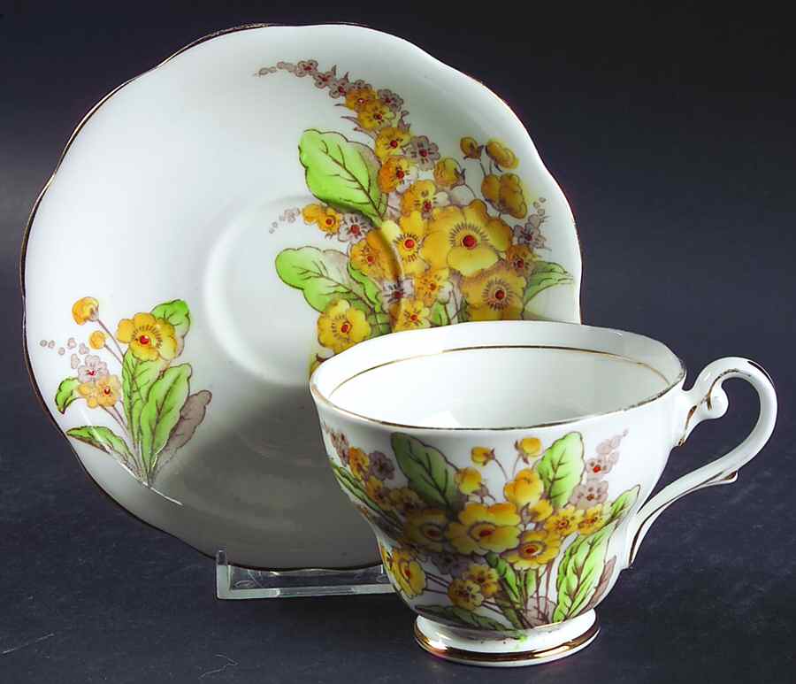 Spring's Gift Footed Cup & Saucer Set by Royal Standard-1