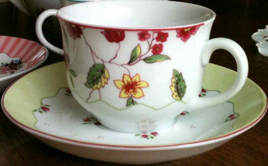 Chelsea Flowers Footed Cup & Saucer Set by Rosanna-1