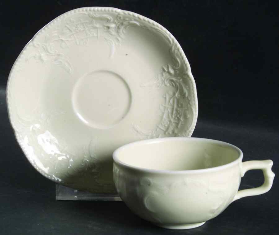 Sanssouci Ivory (Restaurant) Flat Cup & Saucer Set by Rosenthal - Continental-1