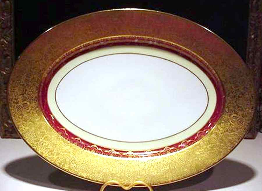 RCQ8 11" Oval Serving Platter by Royal China (made in France)-1
