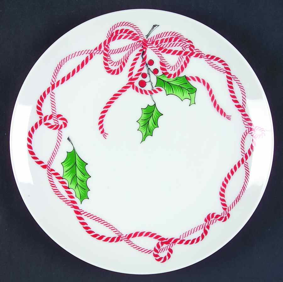 Holiday Ties Dessert/Pie Plate by Rubel&Co-1