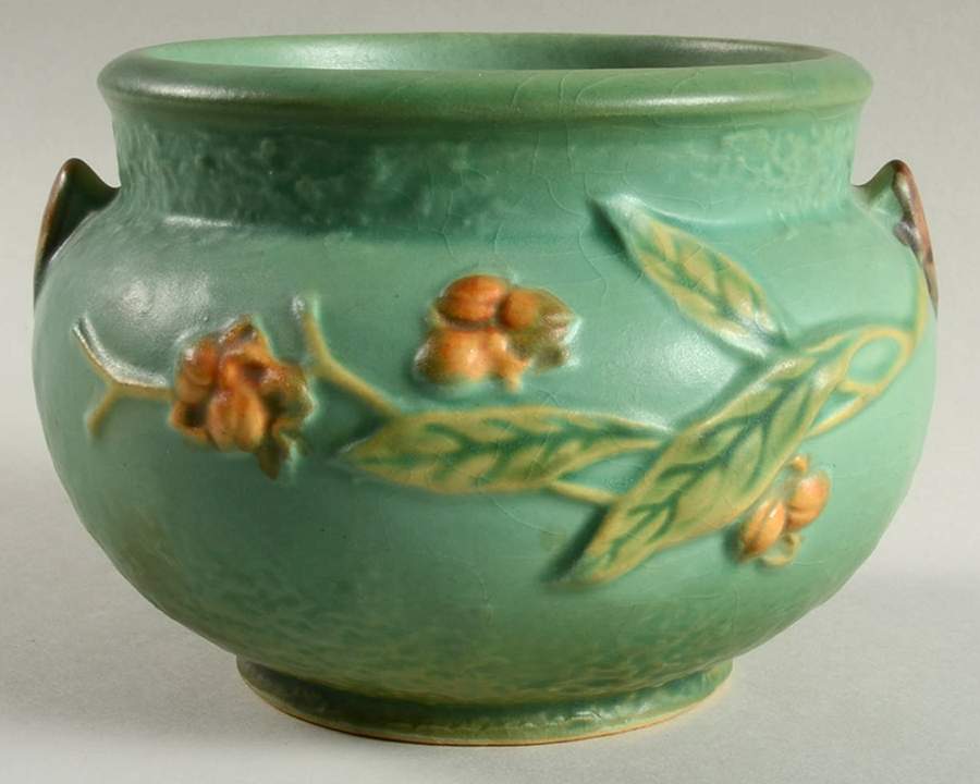 Bittersweet Green 4" Jardiniere by Roseville-1