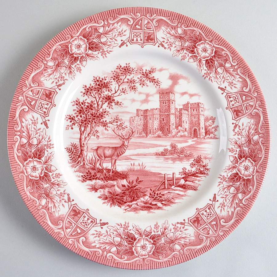 Monarch of the Castle Red Dinner Plate by Royal Stafford-1