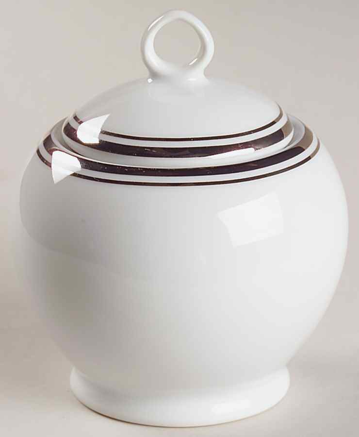 Royal Platinum Sugar Bowl & Lid by Royal Doulton-1