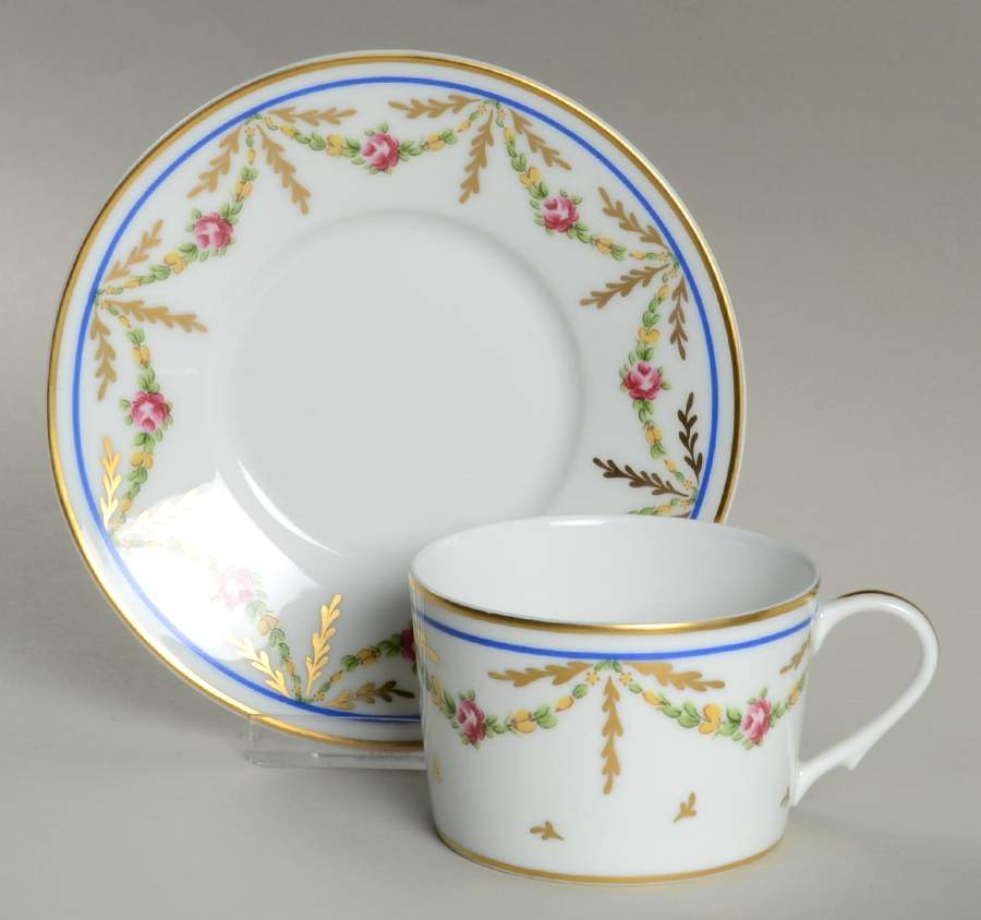 Petit Trianon Flat Cup & Saucer Set by Raynaud-1