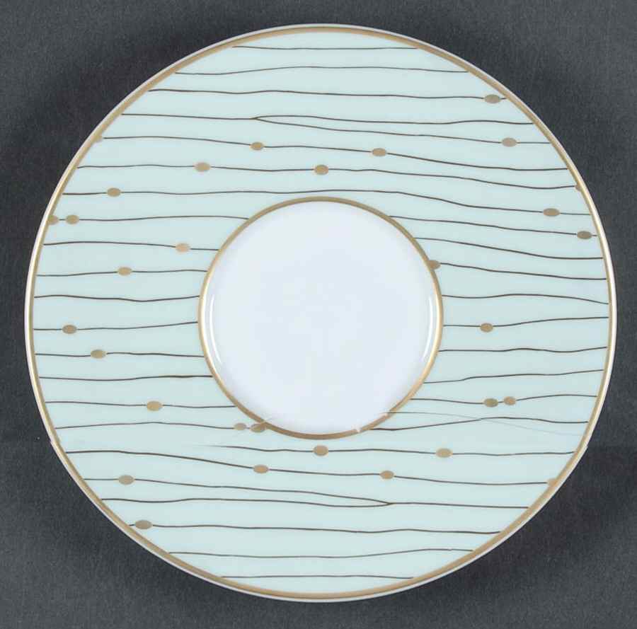 Pluies Green Saucer for Flat Cup by Raynaud-1