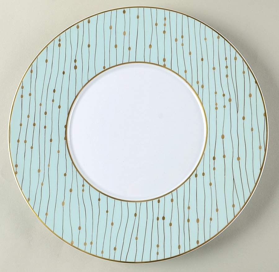 Pluies Green Dinner Plate by Raynaud-1