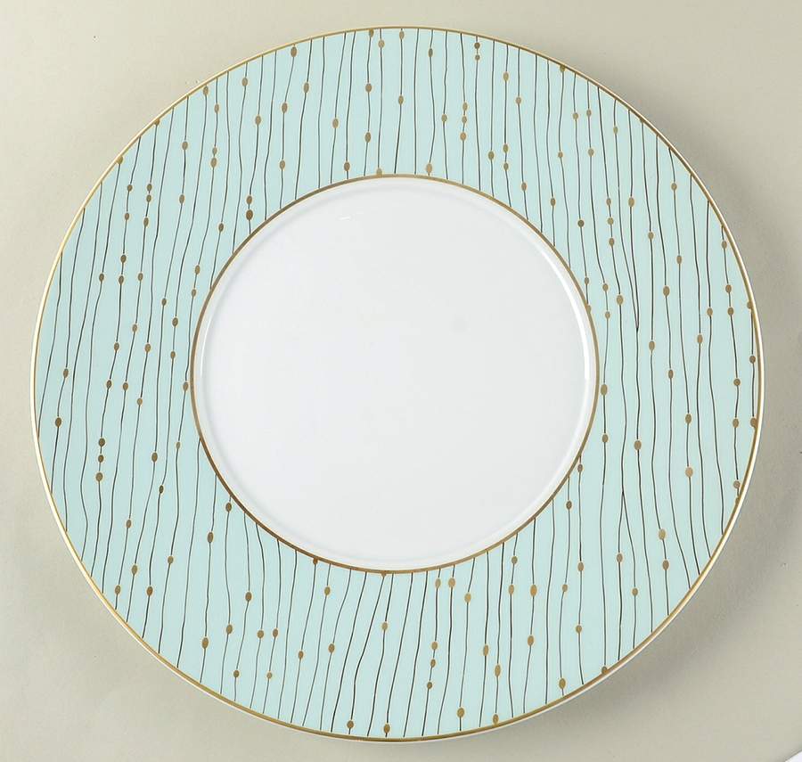 Pluies Green 12" Chop Plate (Round Platter) by Raynaud-1