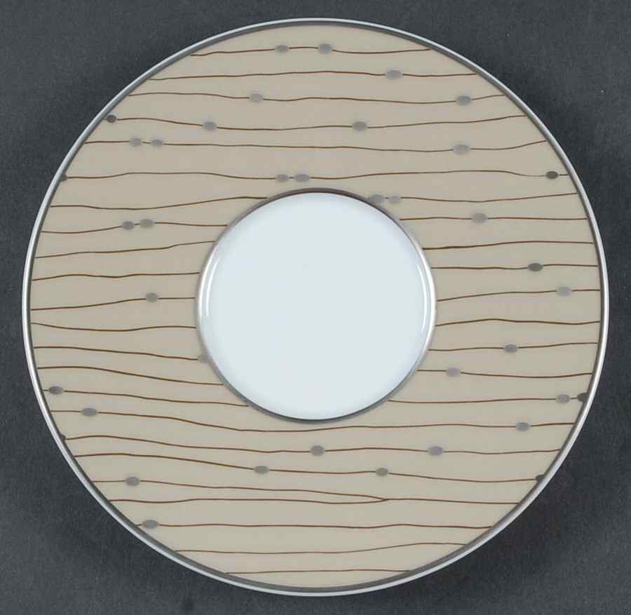 Pluies Beige Saucer for Flat Cup by Raynaud-1