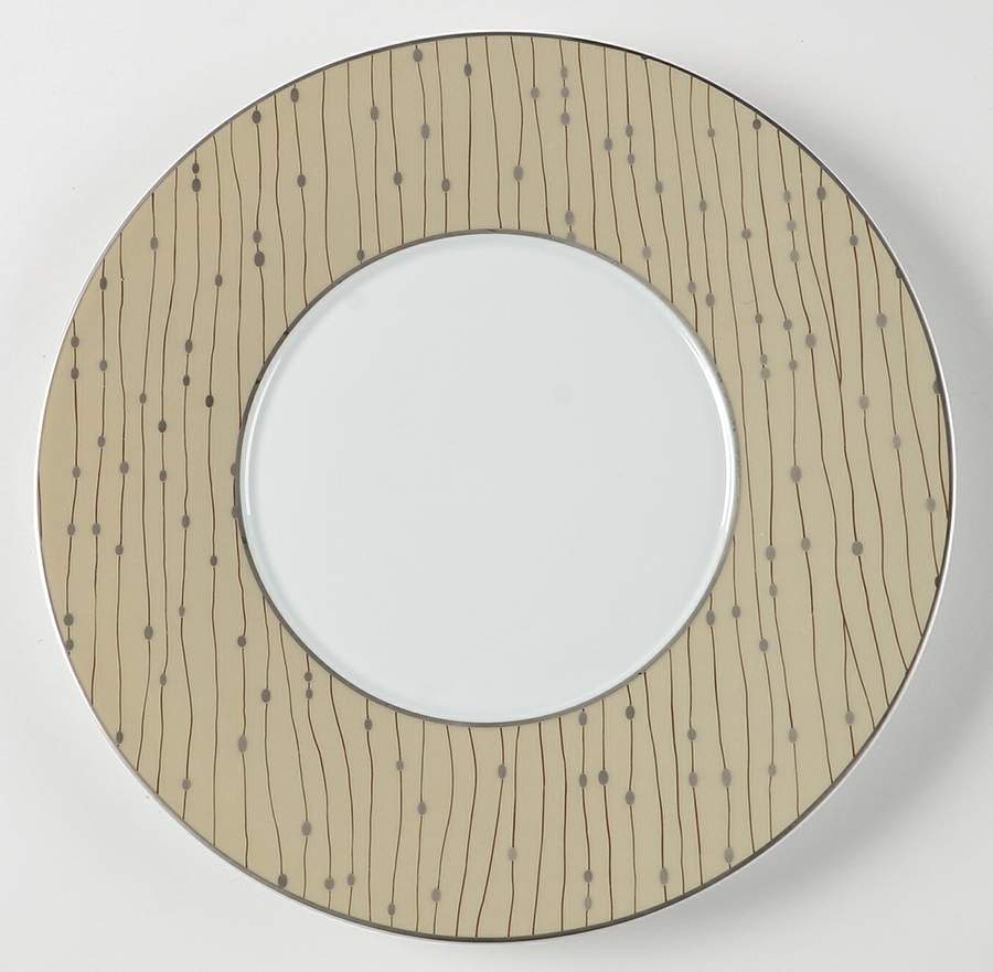 Pluies Beige Dinner Plate by Raynaud-1