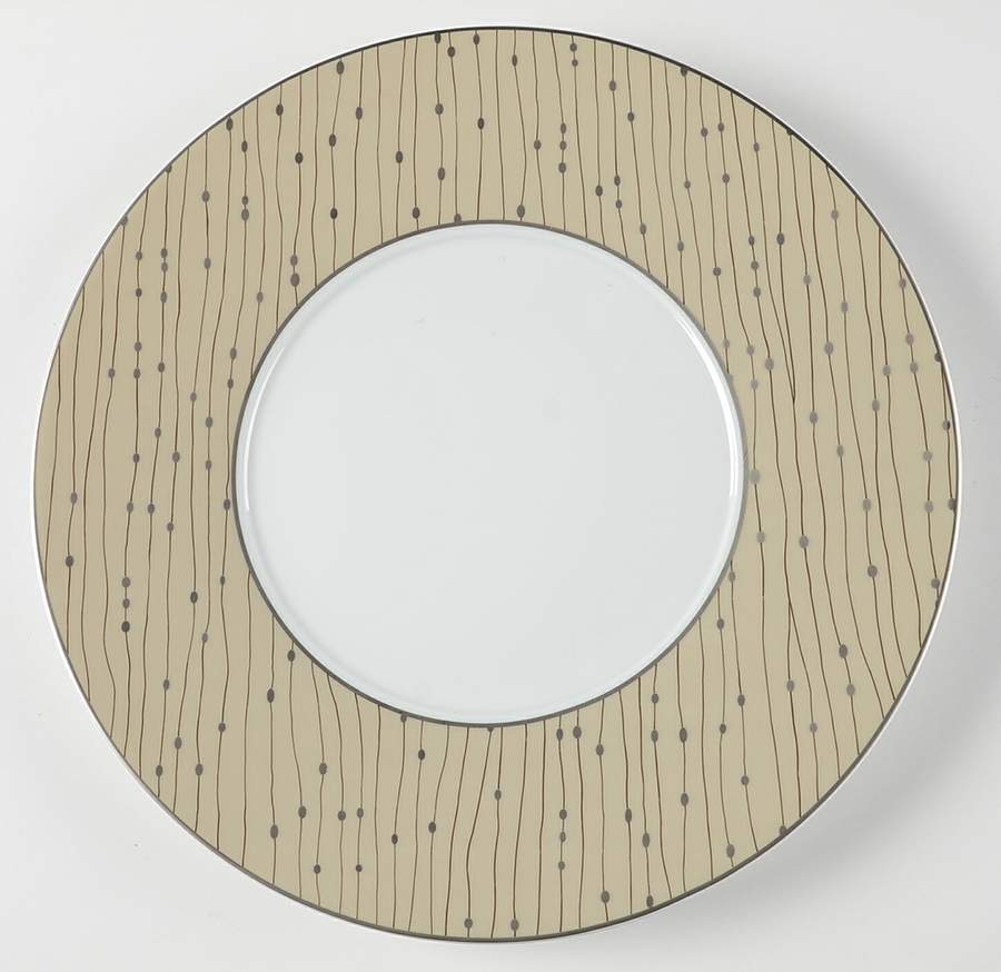 Pluies Beige 12" Chop Plate (Round Platter) by Raynaud-1