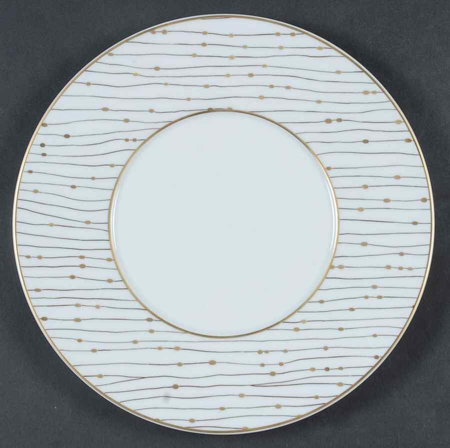 Pluies Gold Dinner Plate by Raynaud-1