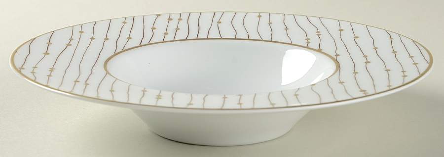 Pluies Gold Rim Soup Bowl by Raynaud-1