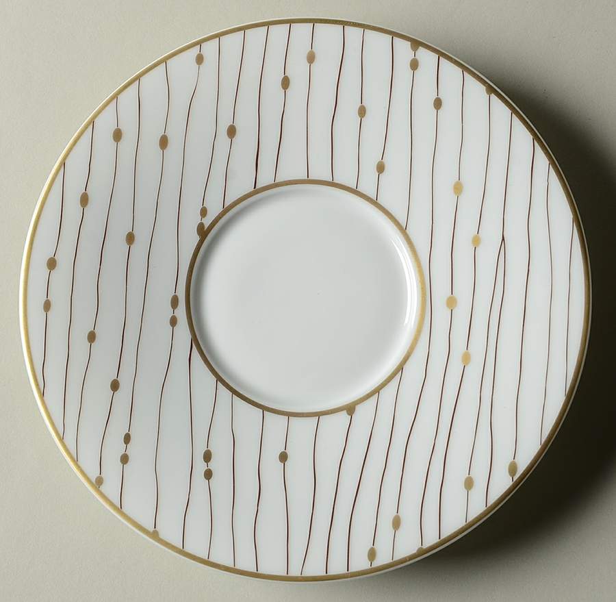 Pluies Gold Saucer for Demitasse Cup by Raynaud-1