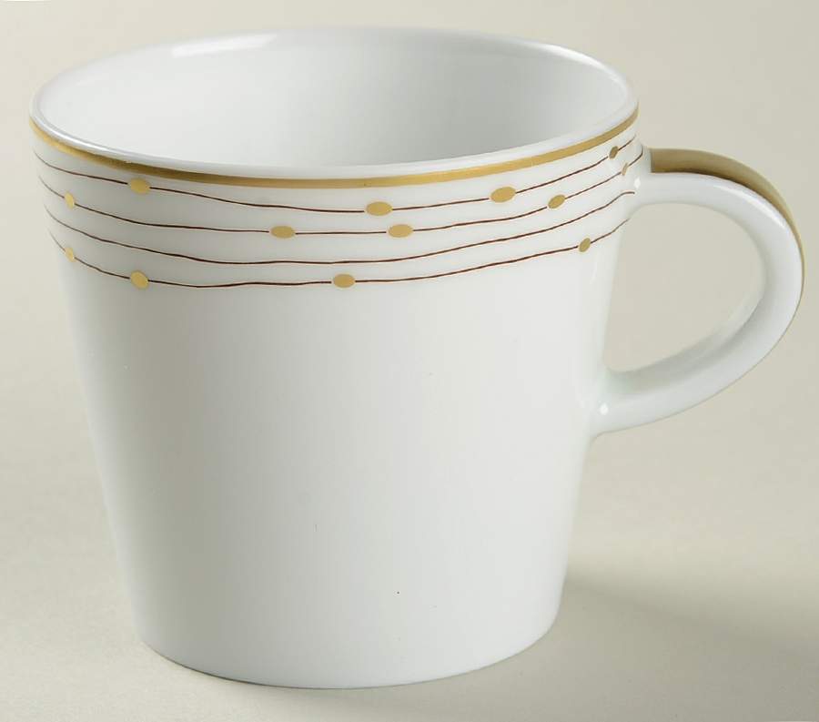 Pluies Gold Flat Demitasse Cup by Raynaud-1