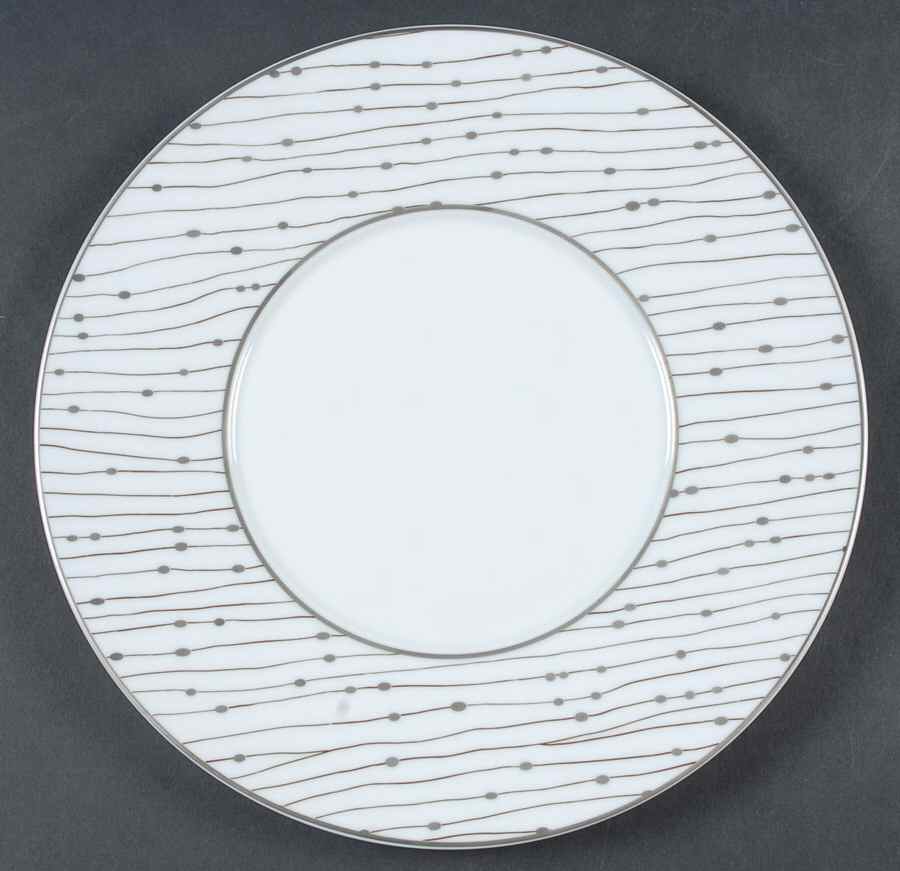 Pluies Platinum Dinner Plate by Raynaud-1