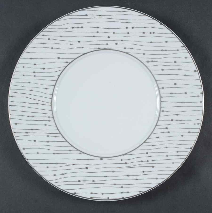 Pluies Platinum 12" Chop Plate (Round Platter) by Raynaud-1