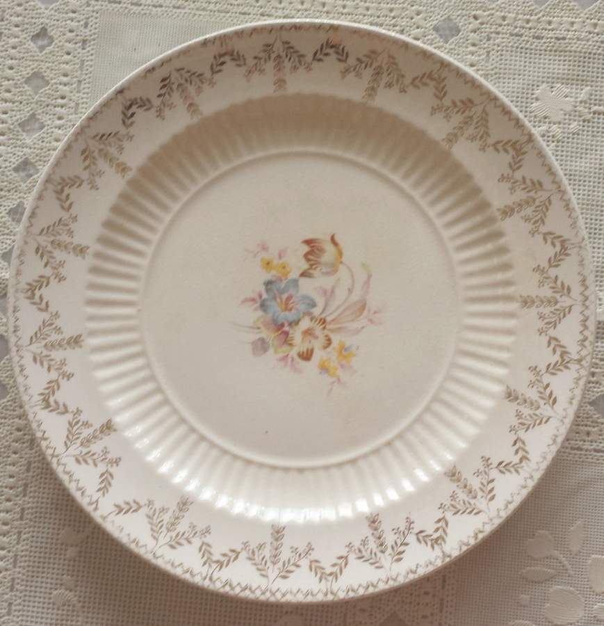 Painted Flowers Bread & Butter Plate by Royal (USA)-1