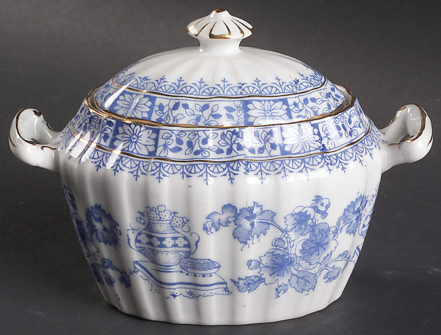 China Blau Sugar Bowl & Lid by Reinhold Schlegelmilch-1