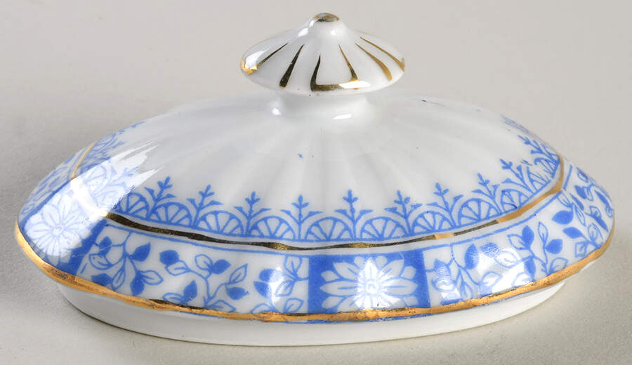 China Blau Lid for Sugar Bowl by Reinhold Schlegelmilch-1
