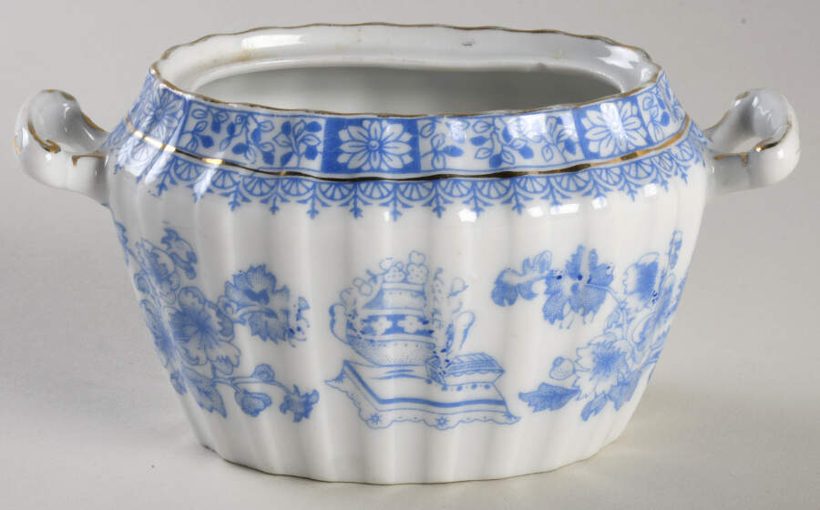 China Blau Sugar Bowl No Lid by Reinhold Schlegelmilch-1