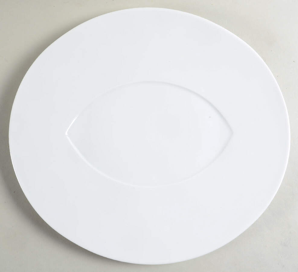 Point-Hommage 12" Oval Serving Platter by Raynaud-1