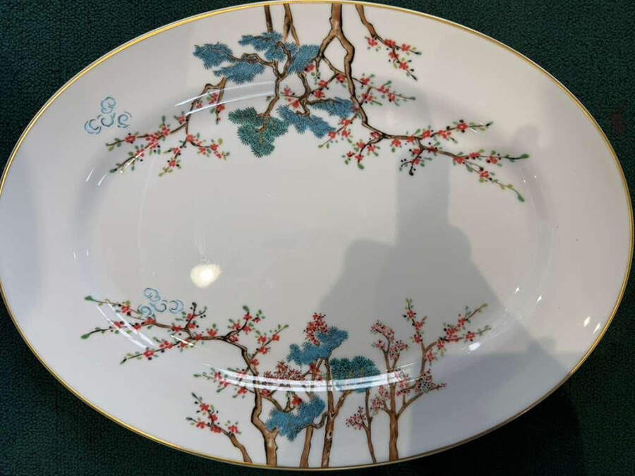 Jardin Celeste 16" Oval Serving Platter by Raynaud-1