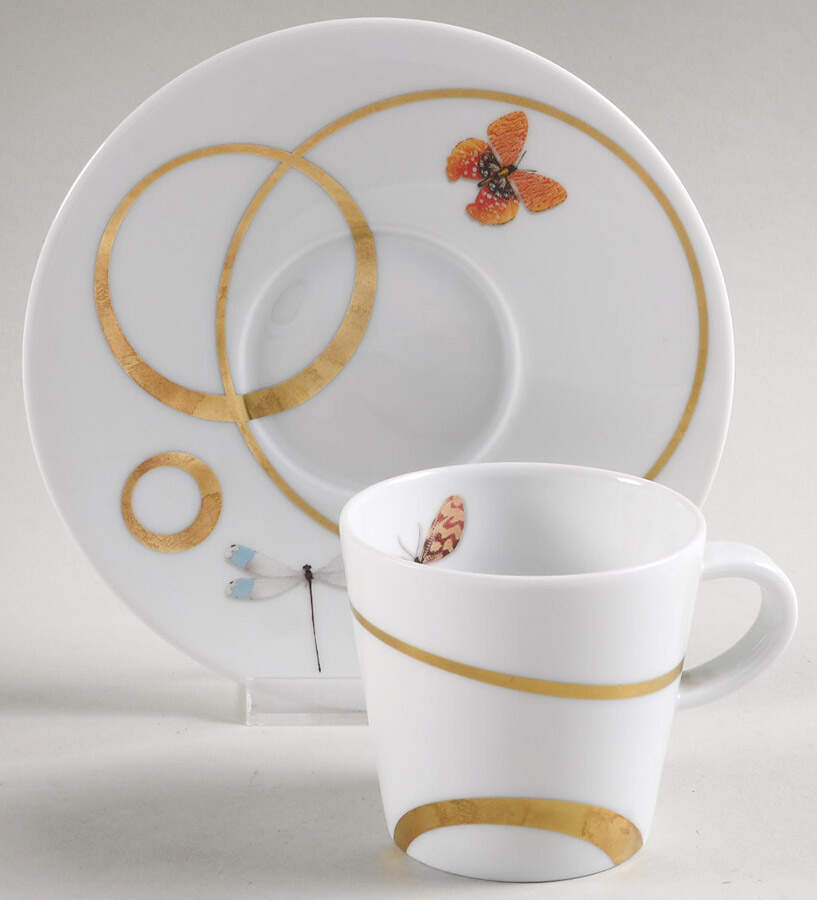 Metamorphoses Flat Cup & Saucer Set by Raynaud-1