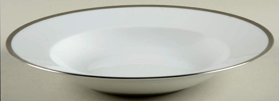 Fontainebleau Platinum (No Verge) Rim Soup Bowl by Raynaud-1