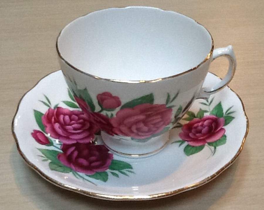 RVA61 Footed Cup & Saucer Set by Royal Vale-1