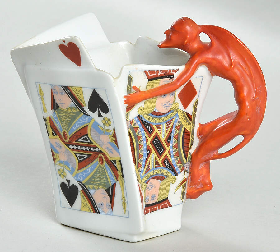 Devil and Cards Creamer by Royal Bayreuth-1