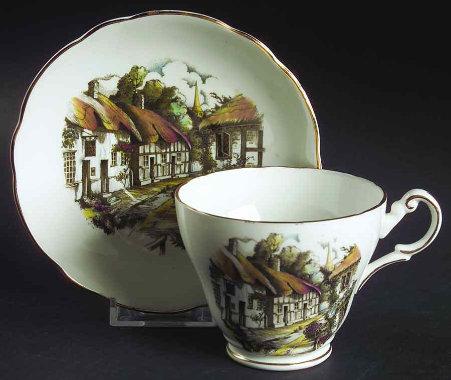 RE28 Footed Cup & Saucer Set by Regency-1