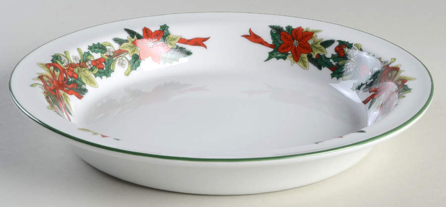 Holly Ribbons Garland 10" Pie Baking Plate by Royal Worcester-1
