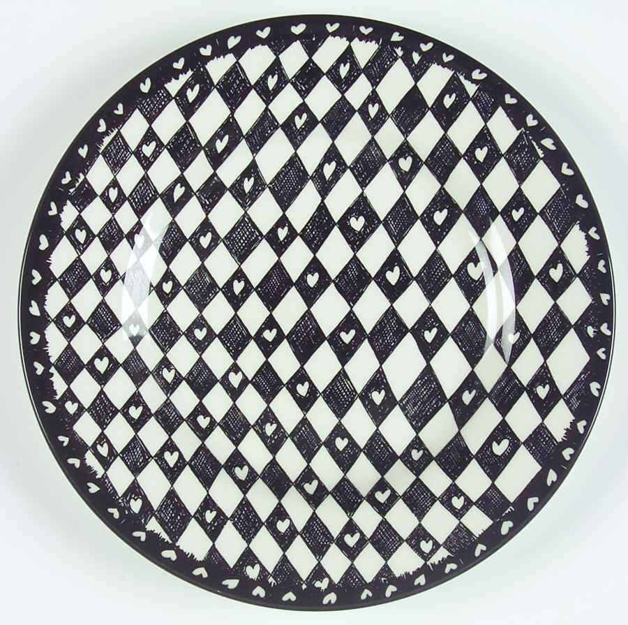 Black Diamonds Salad Plate by Royal Stafford-1