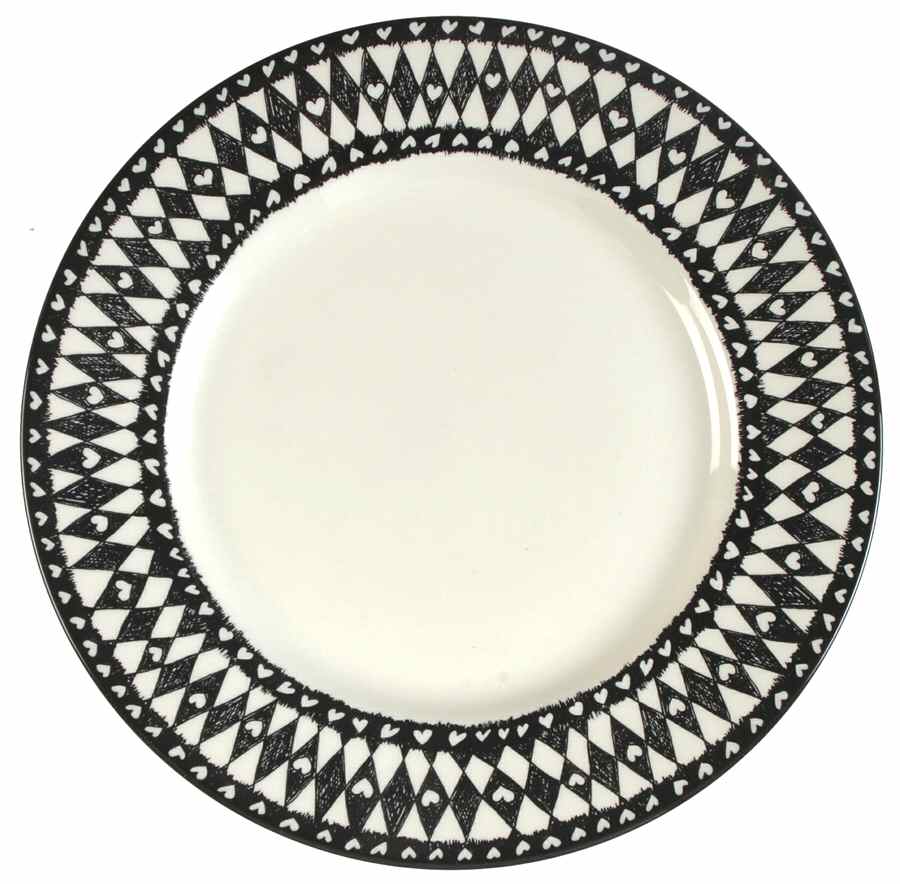 Black Diamonds Dinner Plate by Royal Stafford-1