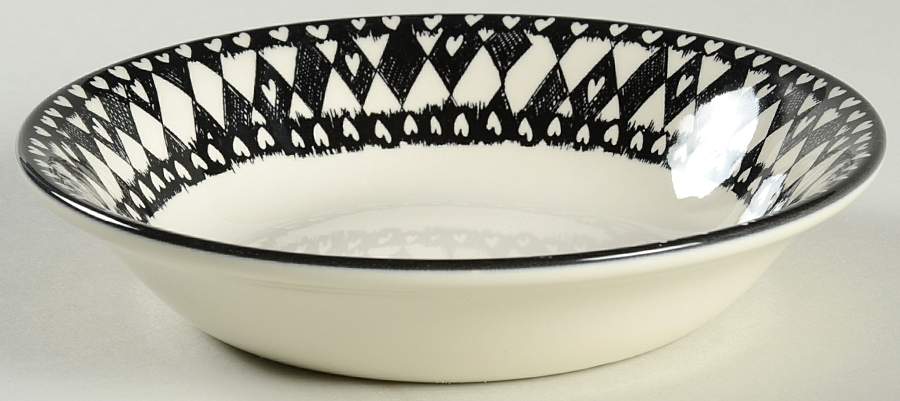 Black Diamonds Coupe Cereal Bowl by Royal Stafford-1