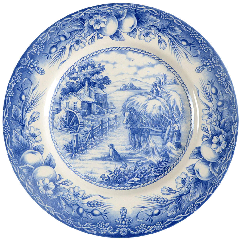 Hayride Blue Dinner Plate by Royal Stafford-1