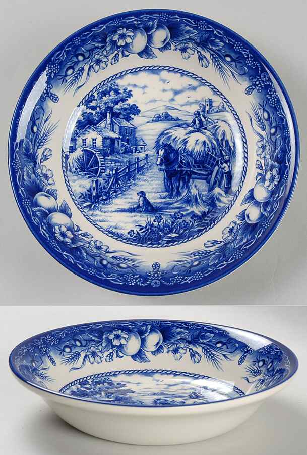 Hayride Blue Coupe Cereal Bowl by Royal Stafford-1