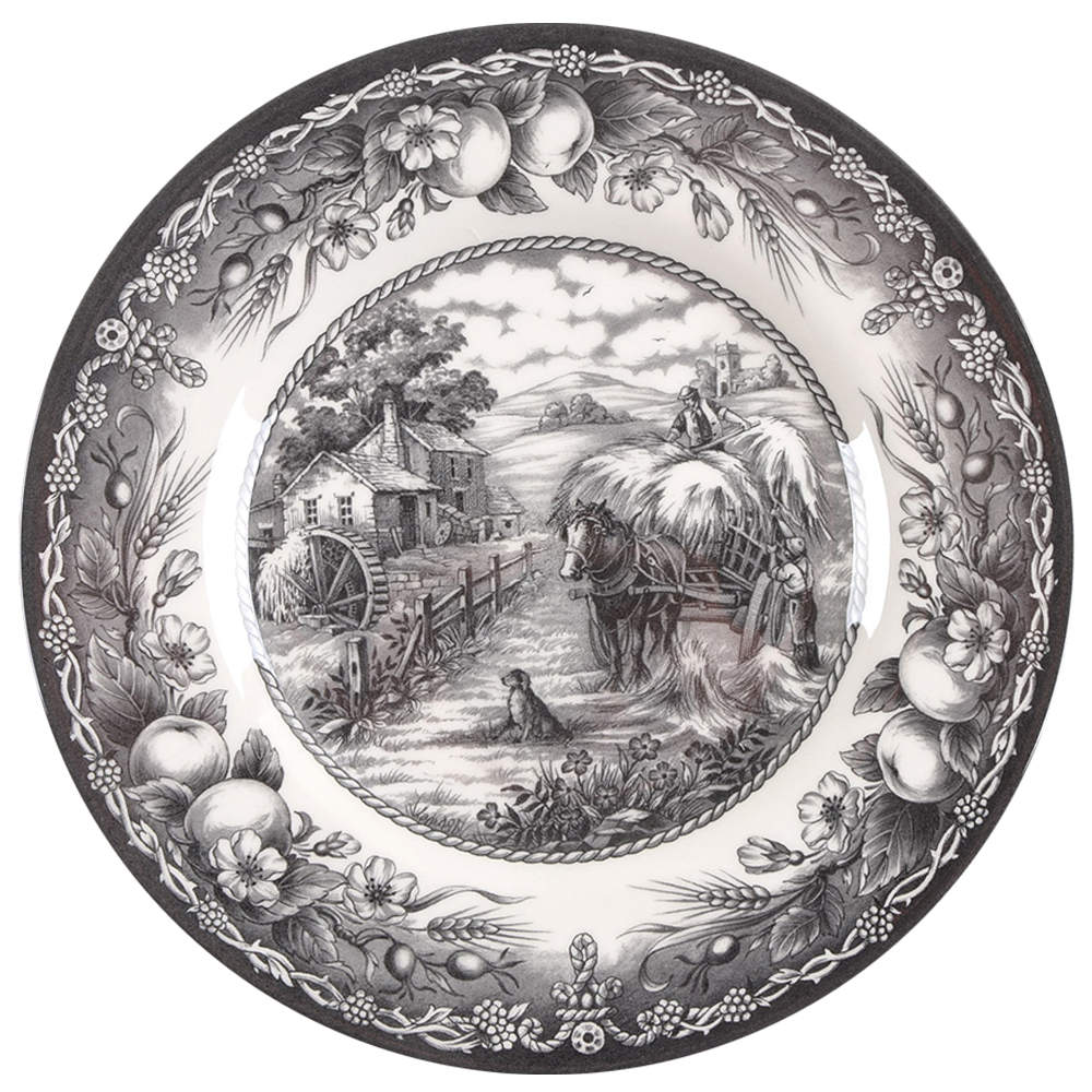 Hayride Black Salad Plate by Royal Stafford-1