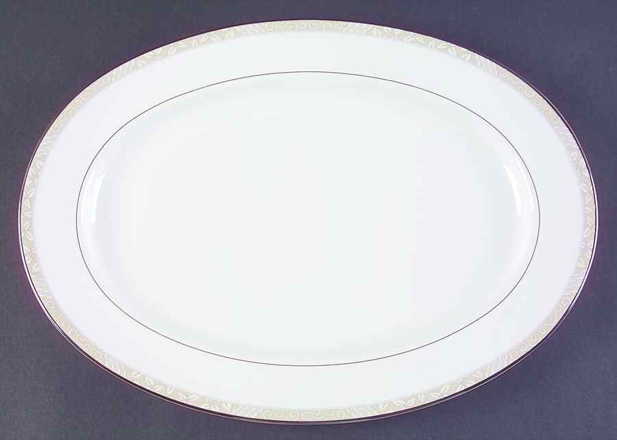 Cashmere 14" Oval Serving Platter by Royal Doulton-1