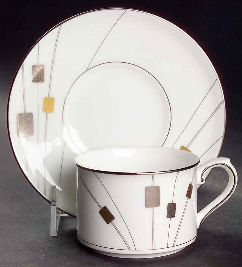 Abacus Flat Cup & Saucer Set by Royal Doulton-1