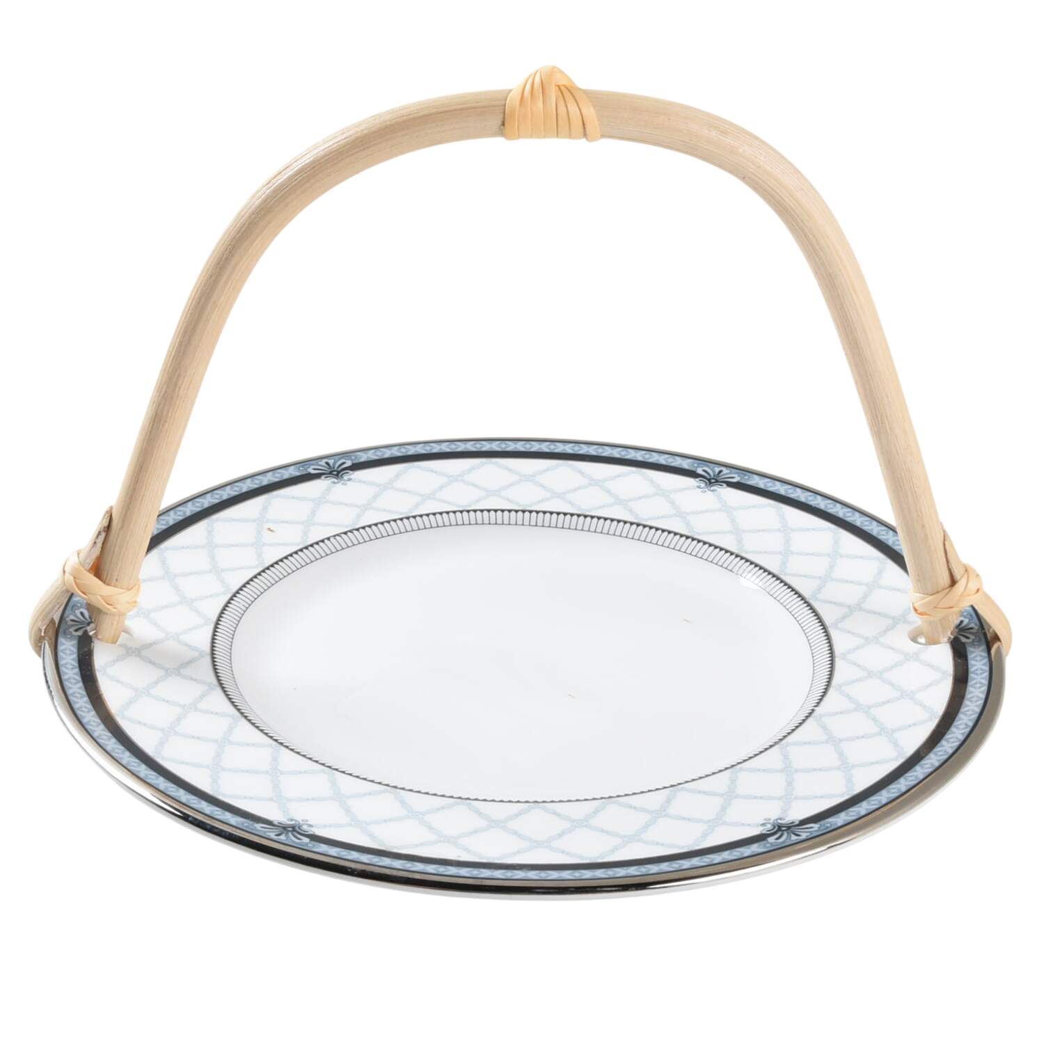 Countess 5 3/8"-5 5/8" Bamboo Handled Serving Plate  HC by Royal Doulton-1