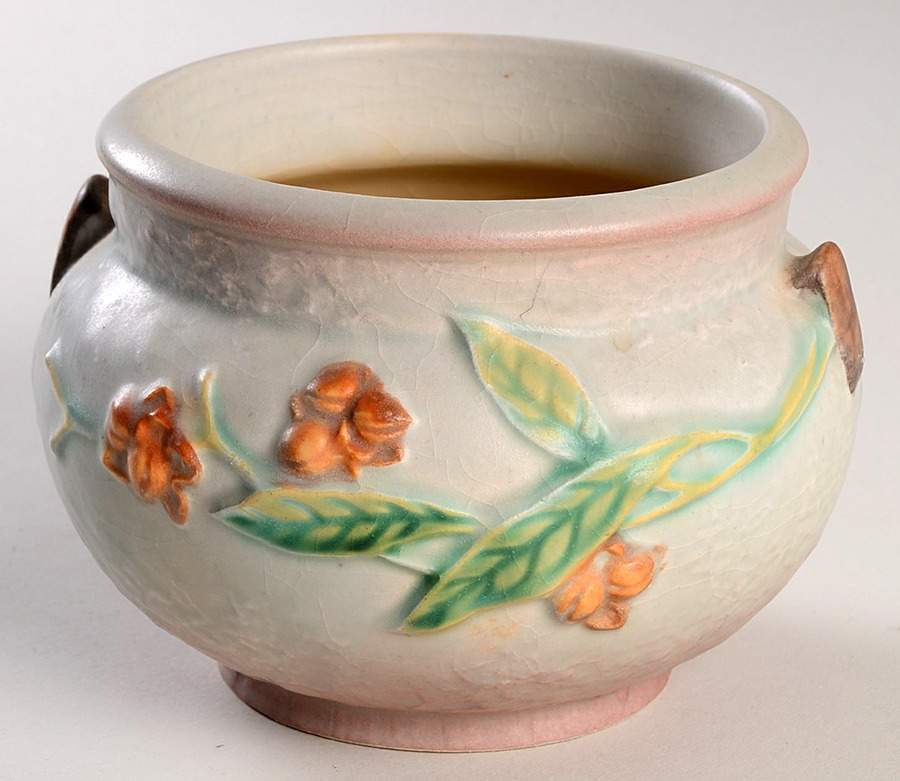 Bittersweet Terra Cotta 4" Jardiniere by Roseville-1